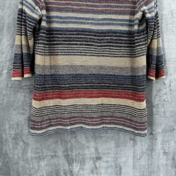 Ralph Lauren LRL Sweater Womens 2X Linen Blend Tunic Southwestern Stripe - Picture 2 of 9